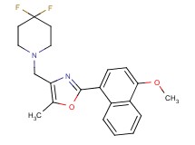 4,4-difluoro-1-{[2-(4-methoxy-1-naphthyl)-5-methyl-1,3-oxazol-4-yl]methyl}piperidine