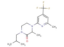 1-isobutyl-3-methyl-4-[6-methyl-4-(trifluoromethyl)-2-pyridinyl]-2-piperazinone