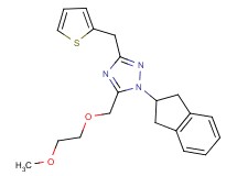 1-(2,3-dihydro-1H-inden-2-yl)-5-[(2-methoxyethoxy)methyl]-3-(2-thienylmethyl)-1H-1,2,4-triazole