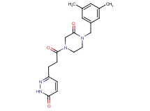 6-{3-[4-(3,5-dimethylbenzyl)-3-oxo-1-piperazinyl]-3-oxopropyl}-3(2H)-pyridazinone