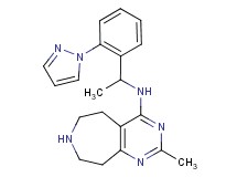 2-methyl-N-{1-[2-(1H-pyrazol-1-yl)phenyl]ethyl}-6,7,8,9-tetrahydro-5H-pyrimido[4,5-d]azepin-4-amine dihydrochloride