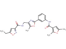N-[(2-{3-[(2,5-dimethyl-3-furoyl)amino]phenyl}-5-methyl-1,3-oxazol-4-yl)methyl]-5-ethyl-3-isoxazolecarboxamide