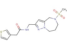 N-{[5-(methylsulfonyl)-5,6,7,8-tetrahydro-4H-pyrazolo[1,5-a][1,4]diazepin-2-yl]methyl}-2-(3-thienyl)acetamide