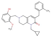 1-(cyclopropylmethyl)-6-(2-hydroxy-6-methoxybenzyl)-3-(2-methylbenzyl)-5,6,7,8-tetrahydro-1,6-naphthyridin-2(1H)-one