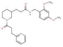 N-(2,4-dimethoxybenzyl)-3-{1-[3-(2-pyridinyl)propanoyl]-3-piperidinyl}propanamide
