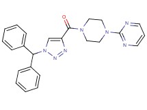 2-(4-{[1-(diphenylmethyl)-1H-1,2,3-triazol-4-yl]carbonyl}-1-piperazinyl)pyrimidine