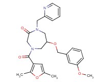 4-(2,5-dimethyl-3-furoyl)-6-[(3-methoxybenzyl)oxy]-1-(2-pyridinylmethyl)-1,4-diazepan-2-one