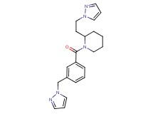2-[2-(1H-pyrazol-1-yl)ethyl]-1-[3-(1H-pyrazol-1-ylmethyl)benzoyl]piperidine