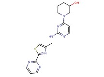 1-(2-{[(2-pyrimidin-2-yl-1,3-thiazol-4-yl)methyl]amino}pyrimidin-4-yl)piperidin-3-ol