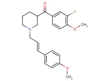 (3-fluoro-4-methoxyphenyl){1-[(2E)-3-(4-methoxyphenyl)-2-propen-1-yl]-3-piperidinyl}methanone