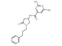 2-amino-6-methyl-N-[5-oxo-1-(3-phenylpropyl)-3-pyrrolidinyl]-4-pyrimidinecarboxamide