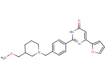 6-(2-furyl)-2-(4-{[3-(methoxymethyl)-1-piperidinyl]methyl}phenyl)-4(3H)-pyrimidinone