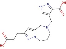 4-{[2-(2-carboxyethyl)-7,8-dihydro-4H-pyrazolo[1,5-a][1,4]diazepin-5(6H)-yl]methyl}-1H-pyrazole-3-carboxylic acid