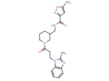5-methyl-N-({1-[3-(2-methyl-1H-benzimidazol-1-yl)propanoyl]-3-piperidinyl}methyl)-3-isoxazolecarboxamide
