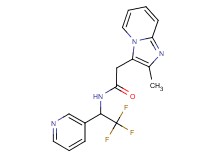 2-(2-methylimidazo[1,2-a]pyridin-3-yl)-N-(2,2,2-trifluoro-1-pyridin-3-ylethyl)acetamide