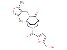 (1S*,5R*)-6-[(3,5-dimethylisoxazol-4-yl)methyl]-3-[5-(hydroxymethyl)-2-furoyl]-3,6-diazabicyclo[3.2.2]nonan-7-one