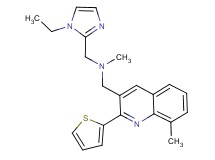 1-(1-ethyl-1H-imidazol-2-yl)-N-methyl-N-{[8-methyl-2-(2-thienyl)-3-quinolinyl]methyl}methanamine