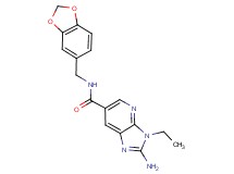 2-amino-N-(1,3-benzodioxol-5-ylmethyl)-3-ethyl-3H-imidazo[4,5-b]pyridine-6-carboxamide