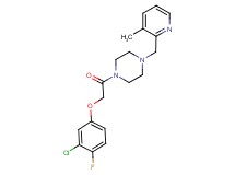 1-[(3-chloro-4-fluorophenoxy)acetyl]-4-[(3-methyl-2-pyridinyl)methyl]piperazine