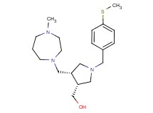 {(3R*,4S*)-4-[(4-methyl-1,4-diazepan-1-yl)methyl]-1-[4-(methylthio)benzyl]pyrrolidin-3-yl}methanol