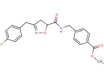 methyl 4-[({[3-(4-fluorobenzyl)-4,5-dihydro-5-isoxazolyl]carbonyl}amino)methyl]benzoate
