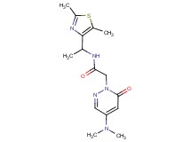 2-[4-(dimethylamino)-6-oxo-1(6H)-pyridazinyl]-N-[1-(2,5-dimethyl-1,3-thiazol-4-yl)ethyl]acetamide