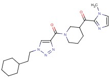 (1-{[1-(2-cyclohexylethyl)-1H-1,2,3-triazol-4-yl]carbonyl}-3-piperidinyl)(1-methyl-1H-imidazol-2-yl)methanone