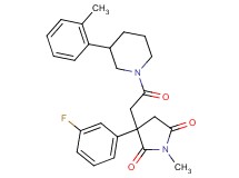 3-(3-fluorophenyl)-1-methyl-3-{2-[3-(2-methylphenyl)-1-piperidinyl]-2-oxoethyl}-2,5-pyrrolidinedione