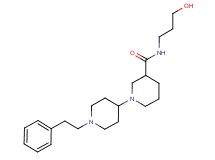 N-(3-hydroxypropyl)-1'-(2-phenylethyl)-1,4'-bipiperidine-3-carboxamide