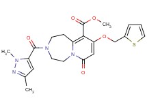 methyl 3-[(1,3-dimethyl-1H-pyrazol-5-yl)carbonyl]-7-oxo-9-(2-thienylmethoxy)-1,2,3,4,5,7-hexahydropyrido[1,2-d][1,4]diazepine-10-carboxylate