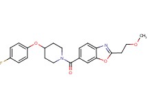 6-{[4-(4-fluorophenoxy)-1-piperidinyl]carbonyl}-2-(2-methoxyethyl)-1,3-benzoxazole