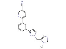 6-(3-{1-[(1-methyl-1H-imidazol-5-yl)methyl]-1H-pyrazol-3-yl}phenyl)nicotinonitrile