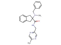 2-[benzyl(methyl)amino]-N-[(5-methyl-2-pyrazinyl)methyl]-2-indanecarboxamide