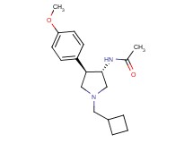 N-[(3S*,4R*)-1-(cyclobutylmethyl)-4-(4-methoxyphenyl)-3-pyrrolidinyl]acetamide