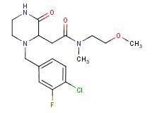 2-[1-(4-chloro-3-fluorobenzyl)-3-oxo-2-piperazinyl]-N-(2-methoxyethyl)-N-methylacetamide