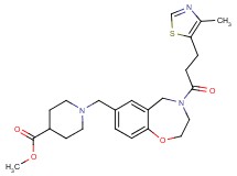 methyl 1-({4-[3-(4-methyl-1,3-thiazol-5-yl)propanoyl]-2,3,4,5-tetrahydro-1,4-benzoxazepin-7-yl}methyl)-4-piperidinecarboxylate
