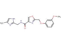 2-[(3-methoxyphenoxy)methyl]-N-[(4-methyl-1H-imidazol-2-yl)methyl]-1,3-oxazole-4-carboxamide