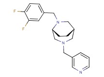 (1S*,5R*)-6-(3,4-difluorobenzyl)-3-(3-pyridinylmethyl)-3,6-diazabicyclo[3.2.2]nonane
