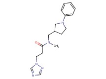 N-methyl-N-[(1-phenyl-3-pyrrolidinyl)methyl]-3-(1H-1,2,4-triazol-1-yl)propanamide