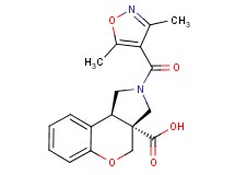 (3aR*,9bR*)-2-[(3,5-dimethylisoxazol-4-yl)carbonyl]-1,2,3,9b-tetrahydrochromeno[3,4-c]pyrrole-3a(4H)-carboxylic acid