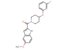2-{[4-(3-fluorophenoxy)-1-piperidinyl]carbonyl}-5-methoxy-1H-indole