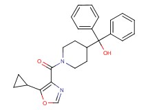 {1-[(5-cyclopropyl-1,3-oxazol-4-yl)carbonyl]-4-piperidinyl}(diphenyl)methanol