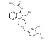 N-[(2R*,3R*)-1'-(3-hydroxy-4-methoxybenzyl)-2-methoxy-2,3-dihydrospiro[indene-1,4'-piperidin]-3-yl]propanamide