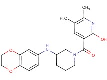 3-{[3-(2,3-dihydro-1,4-benzodioxin-6-ylamino)-1-piperidinyl]carbonyl}-5,6-dimethyl-2-pyridinol