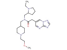 N-[(1-ethyl-2-pyrrolidinyl)methyl]-N-{[1-(2-methoxyethyl)-4-piperidinyl]methyl}-2-[1,2,4]triazolo[1,5-a]pyrimidin-6-ylacetamide