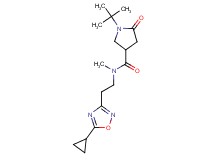 1-tert-butyl-N-[2-(5-cyclopropyl-1,2,4-oxadiazol-3-yl)ethyl]-N-methyl-5-oxo-3-pyrrolidinecarboxamide