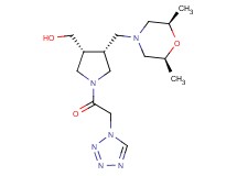[(3R*,4R*)-4-{[(2R*,6S*)-2,6-dimethyl-4-morpholinyl]methyl}-1-(1H-tetrazol-1-ylacetyl)-3-pyrrolidinyl]methanol