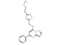 N-{[3-(2-methoxyethyl)-1,2,4-oxadiazol-5-yl]methyl}-5-phenylpyrazolo[1,5-a]pyrimidin-7-amine