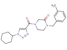 4-[(1-cyclohexyl-1H-1,2,3-triazol-4-yl)carbonyl]-1-(3-methylbenzyl)-2-piperazinone