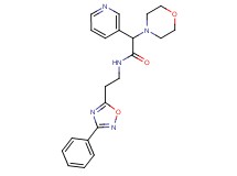 2-(4-morpholinyl)-N-[2-(3-phenyl-1,2,4-oxadiazol-5-yl)ethyl]-2-(3-pyridinyl)acetamide